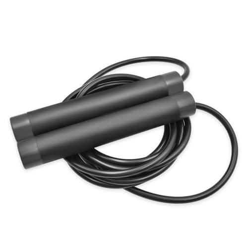 縄跳び トレーニング用 フィットネス 高負荷 なわとび 大人用 高速回転 ベアリング ダイエット 脂肪燃焼 SGP002 (ブラック)