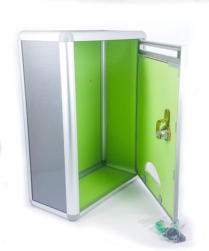 Image of Plastic Suggestion /Letter /Complaint /Donation Box With Two Key Lock - Wall Mountable (Silver)