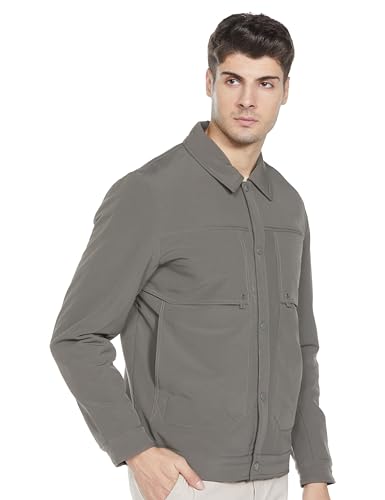 Image of Qube by Fort Collins Shacket for Men - Stylish & Trendy Shirt-Style Jacket Outerwear for Men
