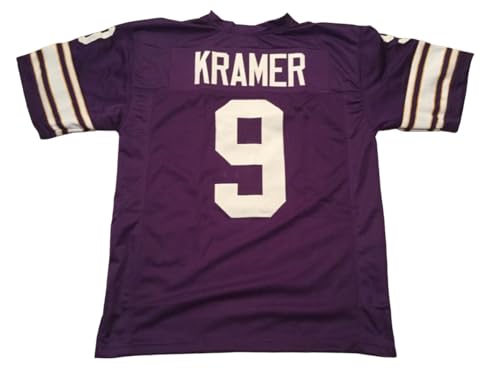 Tommy Kramer Jersey Stitched Purple Custom Football New No Brand/Logos (US, Alpha, Medium, Regular, Regular, Purple)