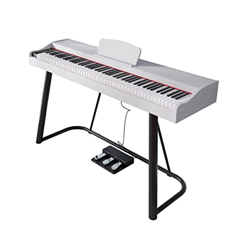 Piano numérique 88 touches pleine grandeur avec clavier à marteau lourd Piano électrique avec support de clavier, triple pédale et connexion MIDI for adultes, enfants et débutants (Color : White) - Les Beatles, Paul McCartney, John Lennon, RIngo Starr, George Harrison Piano numérique 88 touches pleine grandeur avec clavier à marteau lourd Piano électrique avec support de clavier, triple pédale et connexion MIDI for adultes, enfants et débutants (Color : White)