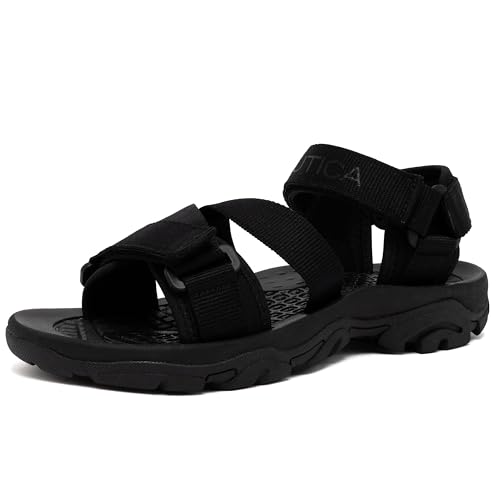 Image of Nautica Men's Athletic Sport Sandals - Adjustable Strap, Comfortable Open-Toe Hiking & Walking Sandals with Cushioned Sole