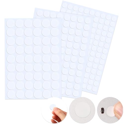KUKUPOW Tapa Tornillos Blanco 290 Piezas, Agujeros Pared Pegatinas, 12mm/15mm/21mm PVC Tapar Agujeros Mueble Pegatinas, Tapar Agujeros Mueble Pegatinas Autoadhesivas