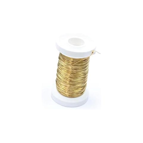 Basteldraht, Schmuckdraht Messing goldfarben 0,3mm 50m Spule Cover