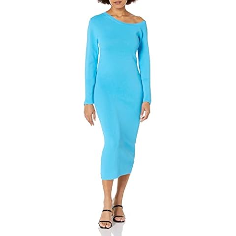 The Drop Giselle Vestido midi de punto de manga larga para Mujer Cover
