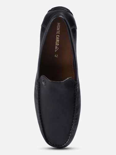 Image of Monte Carlo Mens Solid Slip on Genuine Leather Loafers (201805FW)