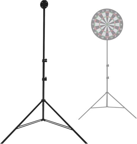 Dartboard Standard, Dartscheibe ständer,Dartständer verstellbare Höhe: 84-194cm, faltbar