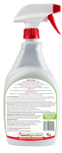 I Must Garden Deer Repellent [2 Pack: Mint Scent 32oz Ready to Use] - Natural Deer Spray for Gardens & Plants