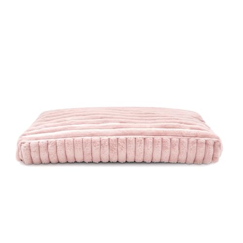 Record - Cuscino imbottito Comfit per cani e gatti morbida e accogliente, in peluche. Misure 60 x 40 x 15h cm, Rosa