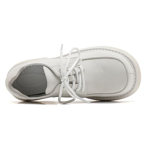 Men's Fashion Platform Genuine Leather Dress Shoes Height Boosting Chunky Oxfords Shoes Casual Party Dating Prom4