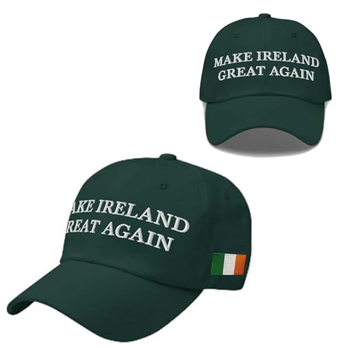 Make Ireland Great Again Hat Irish Flag Embroidered Hats MIGA Adjustable Dad Cap McGregor Inspired Caps White Green