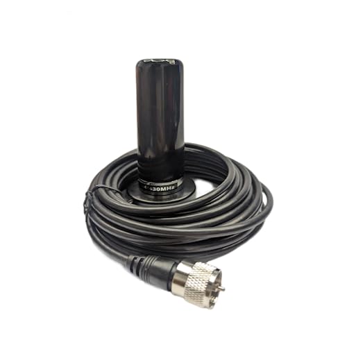 Antena CB PL259 con soporte magnético y cable de 5 metros para radio VHF UHF
