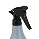 Relaxdays Sprühflasche 2er Set, 1 Liter, Düse Nebel & Strahl, Skala, nachfüllbar, Kunststoff, Zerstäuber, grau/schwarz