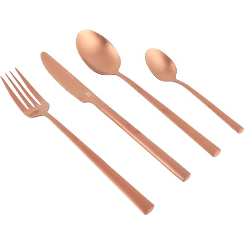 Bo-Camp Camping Besteckset Corson Reise Besteck Set Essbesteck Edelstahl 16tlg Kupfer