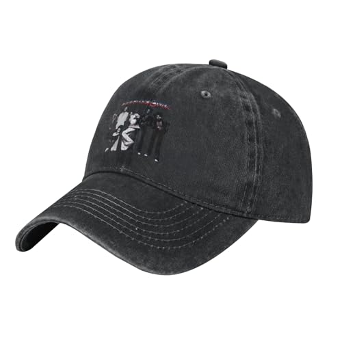 Photo de TQWIEOHDS Wind and Fire Pop Band Earth Casquette de Baseball Wind and Fire Pop Band Earth pour Homme et Femme – Casquette Vintage en Denim délavé, Ajustable, Style rétro, Cadeau Unisexe
