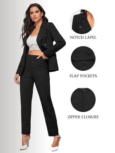 Chyrbaby's Sleek Black Blazer & Pants Set for the Working Woman - Image 5