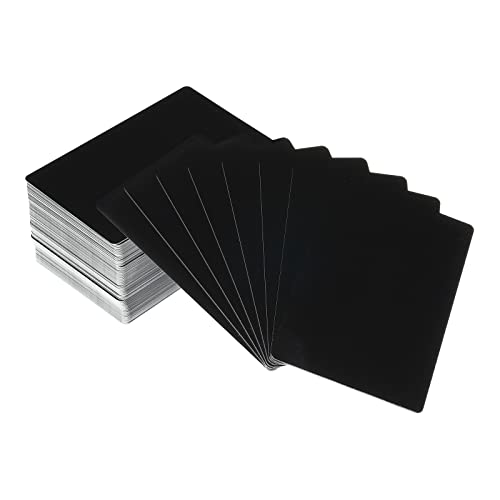 Cartes de visite en métal d'épaisseur 0,45mm, aluminium noir pour impression et gravure laser nettes