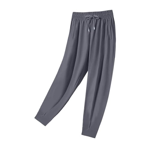 Women's Lightweight Breathable Casual Pants Loose Fit Yoga Straight Leg Jogger for Daily Wear Sports (Dark Gray, XXXXL)