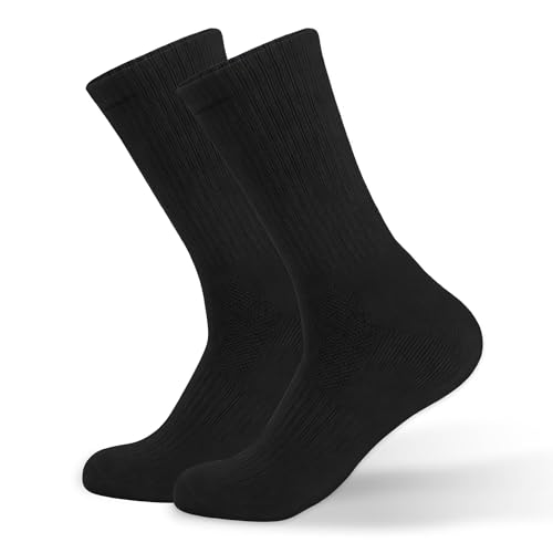 Black Socks for Men, Crew Socks for Men Athletic Feetures