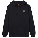 santa cruz felpa con cappuccio screaming rose flash, nero , m