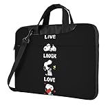 スヌーピー パソコンケース 13-15.6インチ 防水 パソコンバッグ 衝撃吸収 ノートパソコン ケース ラップトップ スリーブ バッグ ショルダーストラップ付き PCケース 通勤 通学 パソコン ビジネス 手提げカバン 男女兼用 おしゃれ 軽量コンピューターバッグ 15.6 inch