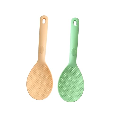 Hemobllo 2pcs Non Stick Rice Scoops Ergonomic Kitchen Utensils Multipurpose Rice Spoon Compact Storage