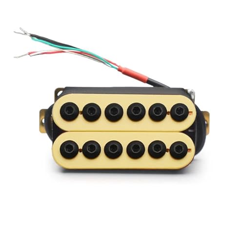 エレキギターピックアップ 調整可能なメタルダブルコイルエレキギターピックアップセラミックハムバッカー(Neck B)