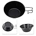 Non- Camping Bowl for Sierra Cup with Handle, 304 Stainless Steel Outdoor Cookware with Measuring Scales, Lightweight Backpacking Tableware for Cooking, 500ml(250 Black)