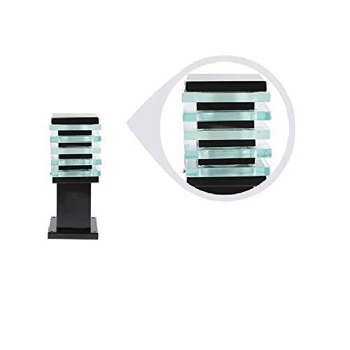 Image of Areezo Waterproof Outdoor Gate Light for Main Gate Pillar - Modern LED /Holder Based Lamp for Home, Garden & Balcony (Pack of 1, Ice Cube Black)