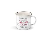 Elegante borde cromado. Taza san Valentín personalizada con nombre, frase, dedicatoria, regalos personalizados san Valentín (gatitos en tazas)