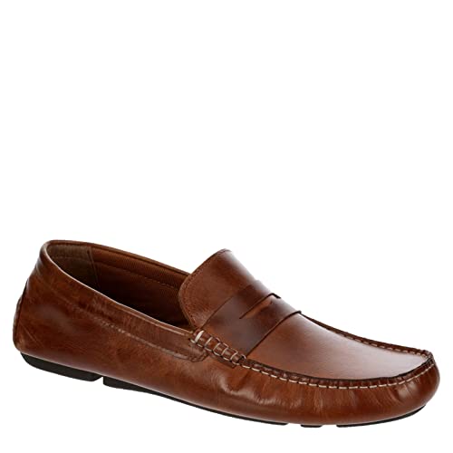 Image of Franco Fortini Daven Penny - Men's Slip-On Moc Toe Dress Leather Penny Loafer