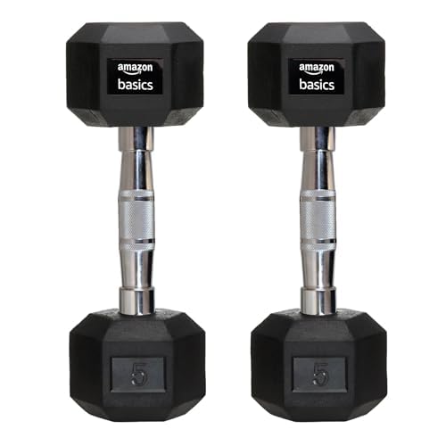 amazon basics Rubber Encased Hex Dumbbell
