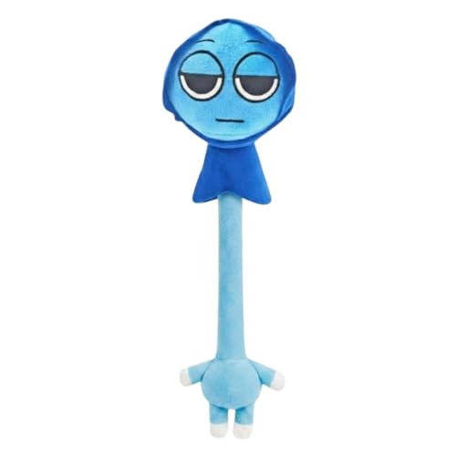 Image of Blue Hooded Long Neck Plush Two Tone Aquatic Game Doll