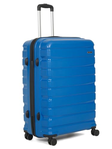Image of Teakwood 76 CM Unisex Trolley Bag for Travel, Hard Cabin Trolley Large Travel Suitcase Bag, Lock System 360 Degree 8 Rotating Wheels (76 CM, Royal Blue)