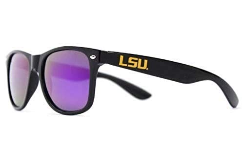 NCAA LSU Tigers LSU-5 Black Frame, Purple Lens Sunglasses, Black, One Size - Main Image