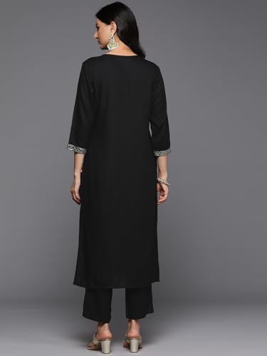 Image of Varanga Women Straight fit Rust kurta with a tonal bottom, designed for comfortable casual and semi formal wear.