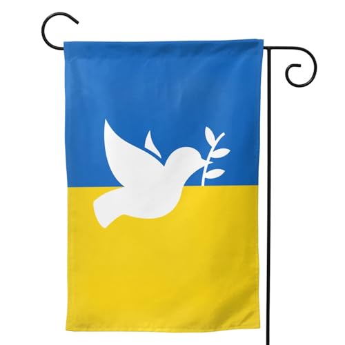Ukraine Garden Flags Peace Dove Garden Flag Anti-Wrinkle Yard Flags Particular Area Flags Outdoor Flag Decoration Flag Garden Flags For All Seasons House Decoration Banner 12.5X18 Double-Sided