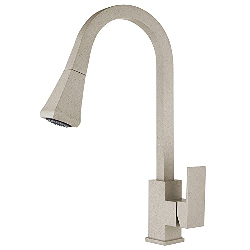 Grifo de cocina de latón comercial moderno con sistema monomando de encimera