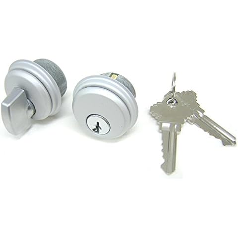 Schaufenster Tür Einsteckschloss Zylinder & Knauf, Adams Rite Cam, in Aluminium Cover