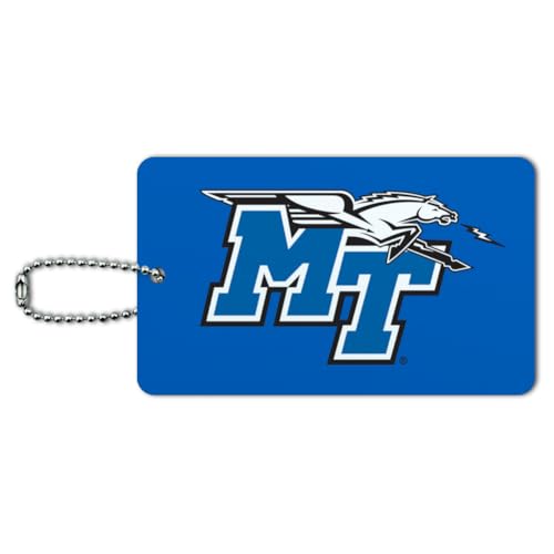 Graphics & More Middle Tennessee State Primary Logo Luggage Card Suitcase Carry-On ID Tag