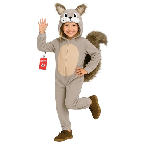Morph Squirrel Costume Kids Squirrel Toddler Costume Unisex Animal Halloween Costumes for Kids Small (4-6Y)