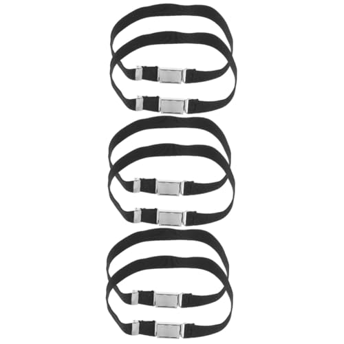 Cinturones magnéticos negros BESPORTBLE de caucho para uniformes de chicos y chicas pack de 6