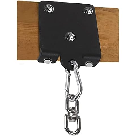 VANROUG Heavy Punching Boxing Bag Hanger, Heavy Duty Bag Hanger Bracket, 360° Rotation Wall Ceiling Mount Wood Beam Hook for Boxing Muay Thai Training,Aerial Yoga Swing & Hammock (1) Cover