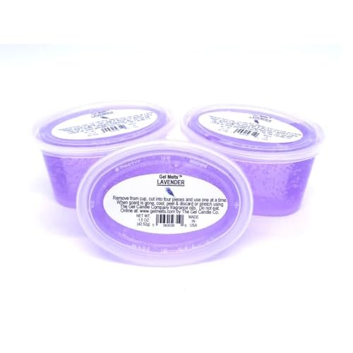 3 Pack Lavender Aroma Gel Melts for Warmers and Burners by The Gel Candle Company Peel, MELT and Enjoy