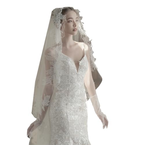 Voile de mariage cathédrale broderie dentelle pour sublimer la mariée