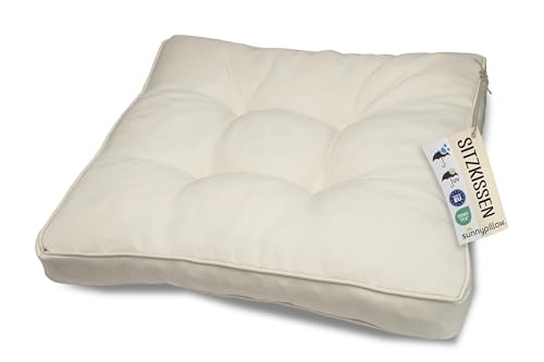 sunnypillow Coussin de Jardin pour Chaise Fauteuil Rotin - Galette de Chaise Anti UV - Extérieur Impermeable – Coussin de Sol idéal pour Balcon, Terrasse -...
