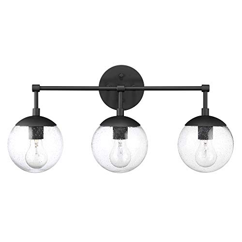 Up To 40% OFF Design House 588889-BLK Gracelyn Modern Indoor Dimmable Light with Globe Shade, Vanity, Matte Black