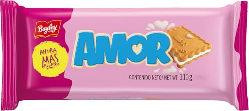 BAGLEY - Galletas rellenas Amor - 110g (Paquete de 5)