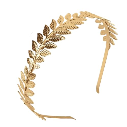 SGERUFZ Corona de hojas romanas – diadema hoja-dorada diosa, laurel dorado griego, tocado boho