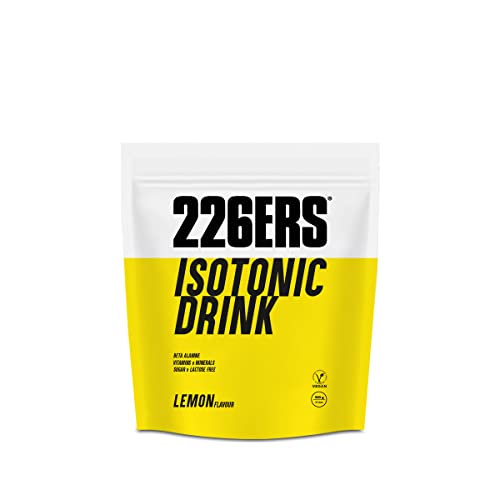 226ERS Isotonic Drink | Isotónico en Polvo, Bebida Deportiva Isotónica con Sales Minerales y Beta Alanina para Hidratación, Sin Gluten Limón - 500 gr